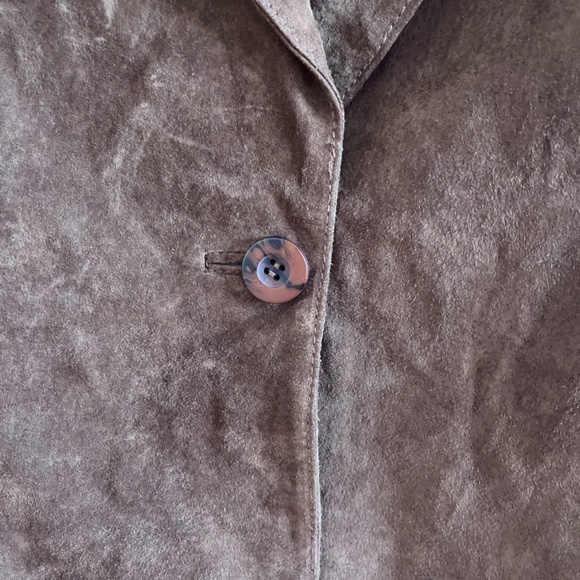 Women's Size M Ruidoso 100% Suede Leather jacket brown and turquoise western - Picture 4 of 10